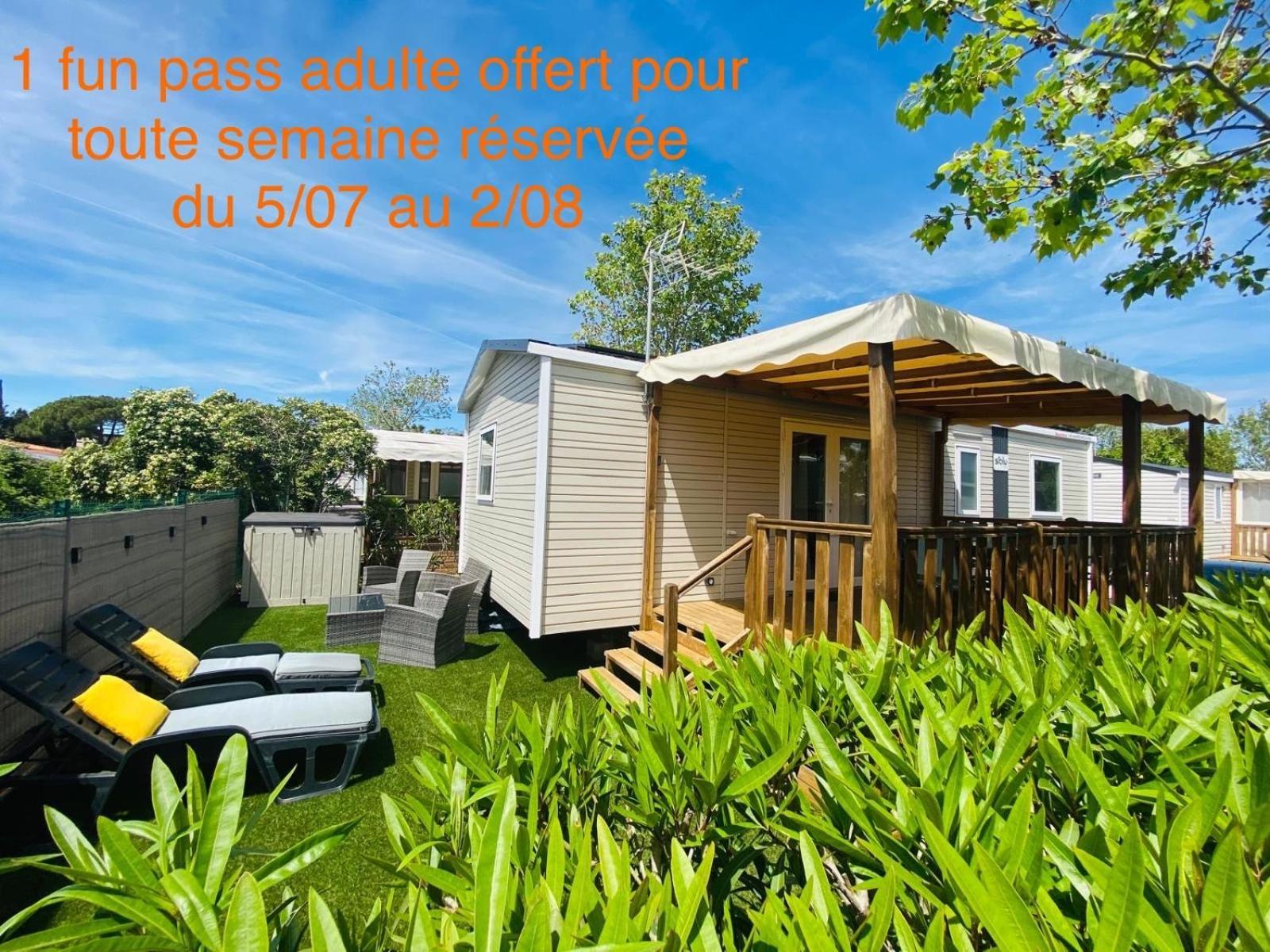 Mobil Home Familial Neuf De 2024 Pour 8 Personnes 발라 플라주 외부 사진